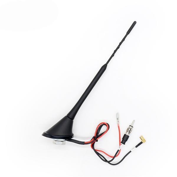 AM FM DAB Digital Radio Car Amplified Antenna 174MHz 20dBi With SMB Connector