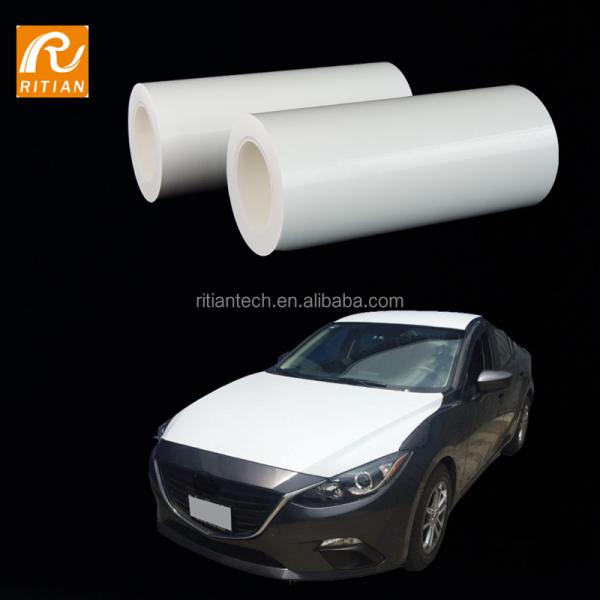 Buy Glossy White Automotive Protective Film with Customized Logo and 1.0 m x 100 m Size for Car Paint Protection at wholesale prices