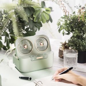 3 Speed 10W 5V 2000mAh Water Spray Table Fan Rechargeable