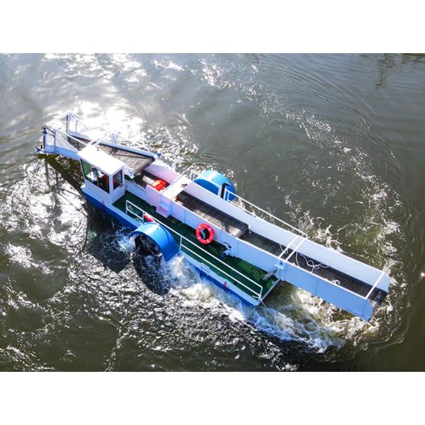 Floating Algae 8CBM Aquatic Plant Harvester Is Designed To Be Nine Meters