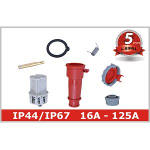 Plastic Waterproof Electrical Connectors Industrial Socket Outlets