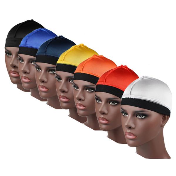 Buy Custom Headwrap Silk Satin Wave Cap Silky Bandana Men Headwear Durags Silk at wholesale prices