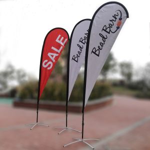65g fabric Teardrop Beach Flag , Aluminum Pole Advertising Feather Flags