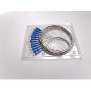 3ft SC UPC 12 Fibers OS2 Unjacketed Fiber Optic Pigtail