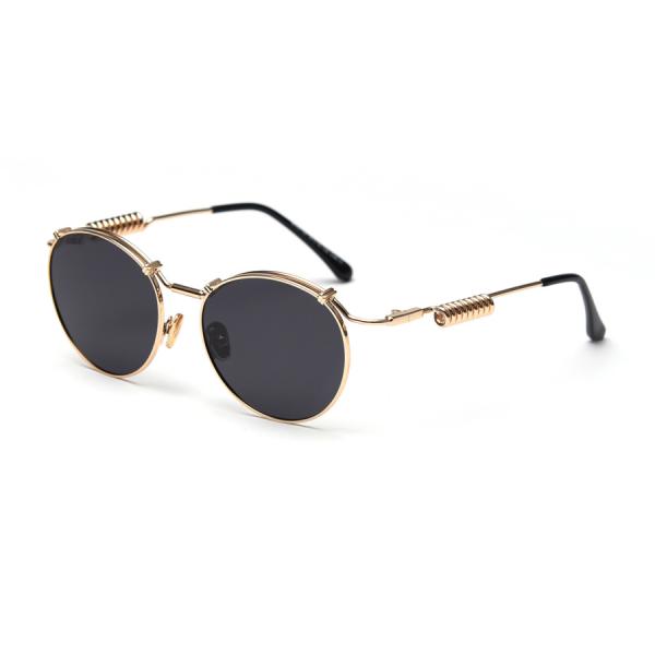 Spring Shape Shades 145MM Plain Lens Glasses Unisex Sunglasses Unique Metal