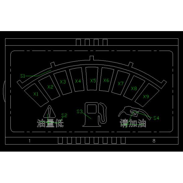 TN 7 Segment LCD Display Instrumentation LCD Module TN LCD Display White Backlight