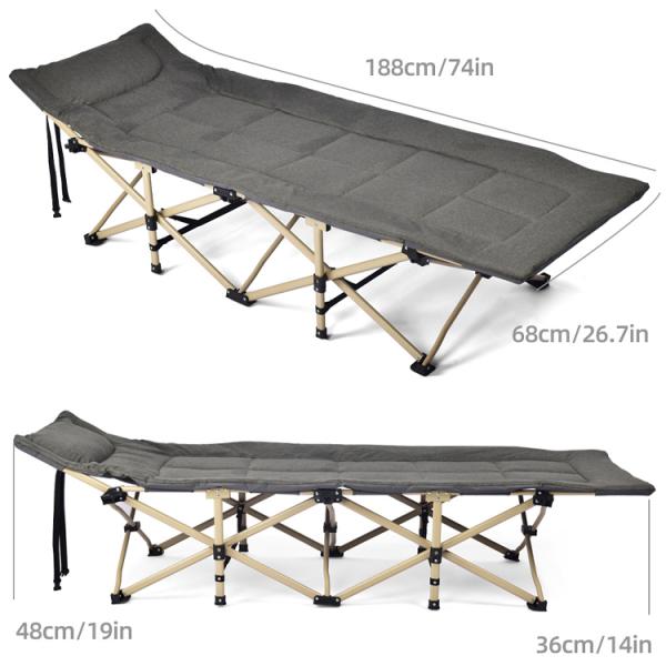 Outdoor Portable Folding Recliner Collapsible Chaise Lounge for Outdoor Activities