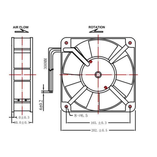 High Speed AC Equipment Cooling Fan 220V Exhaust Fan Motor Aluminum Framework