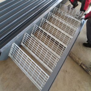 China Serrated Anti Slip Welding Bar Grating Stair Treads on sale