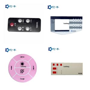 RoHS PC Lexan Remote Control Panel 3M467 Pantone Polycarbonate Graphic Overlays