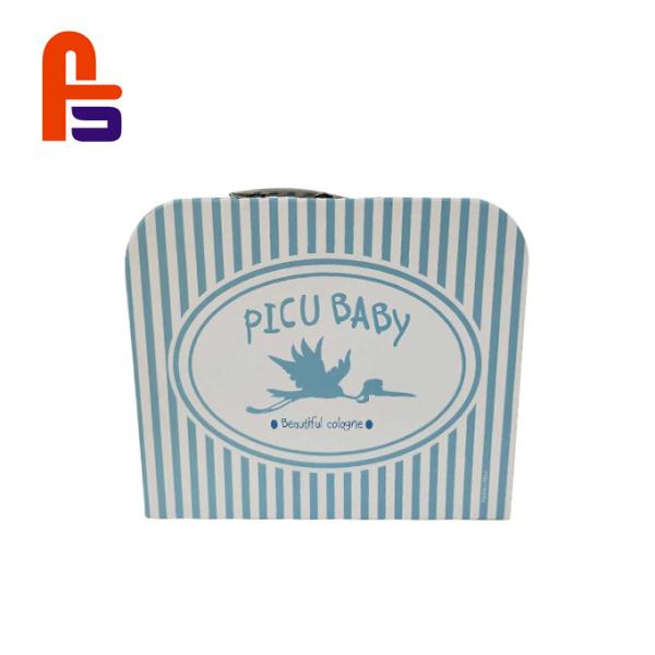 Buy Customized Mini  Hot Stamping Surface Finishing Cardboard Suitcase Box at wholesale prices