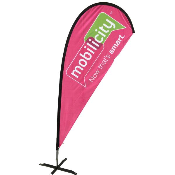 Washable Outdoor Teardrop Advertising Flags Double Sided Printing