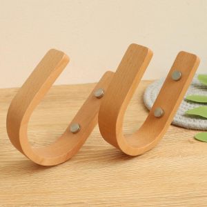 Custom Wooden U Shaped Curtain Hooks Eco-friendly Natural Wood