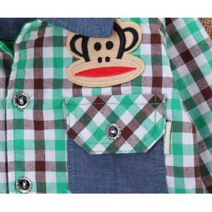 Cotton Childrens Clothes , 2 Years Boys Bodiness Shirt Long Sleeve