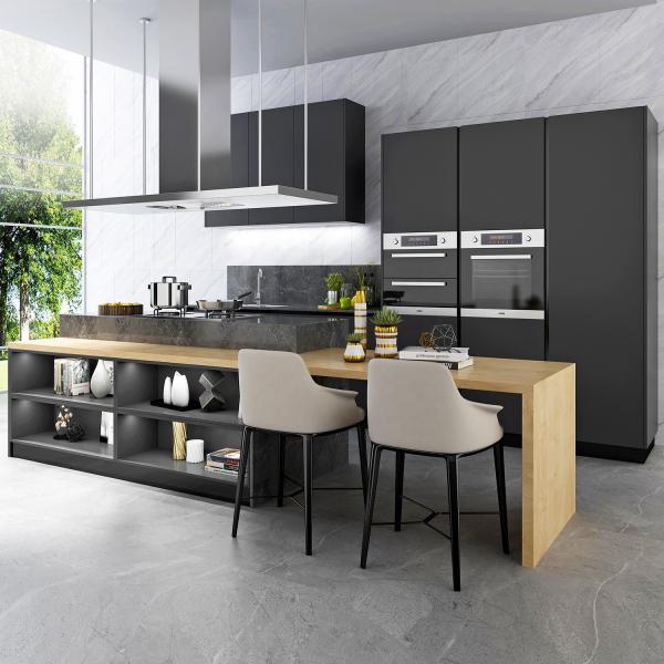Buy High Gloss Lacquer Modular Kitchen Cabinets Trendy White Plywood Cupboards at wholesale prices