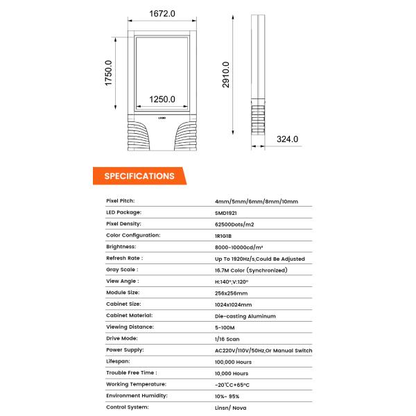 High refresh rate 3840Hz aluminum section p4 p5 p6 p8 p10 display screen outdoor led digital signage