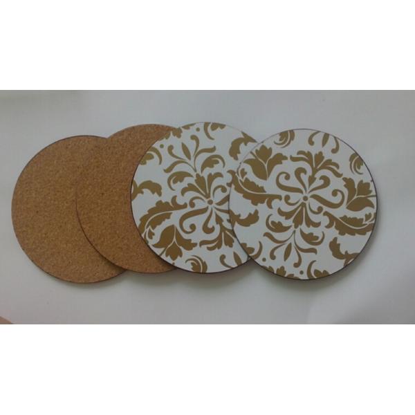 Nature Cork Coaster with silkscreen logo, good for heat insulation