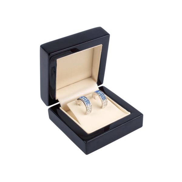 Buy Single Wooden Ring Jewelry Box Case High End Style Screen Printing Logol at wholesale prices