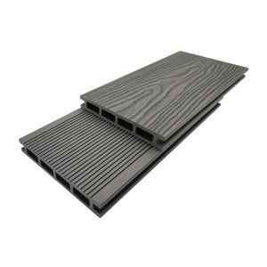 Quality Interlocking WPC Composite Anthracite Decking For Backyard FSC Certificated for sale