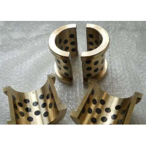 China Cylinder Flanged Cast Bronze Bearings With Solid Lubricant Plugs on sale