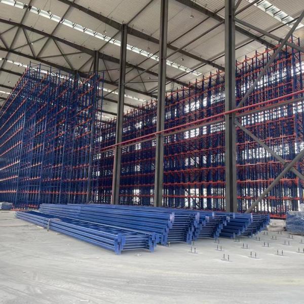 Heavy Duty Warehouse Storage Radio Shuttle Racking System Steel Powder Coating Surface Treatment