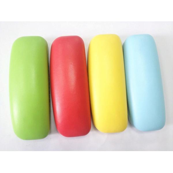 W8201 Metal Hard Eyeglass Case With Leather , Embossed Print / Hot Stamped Logo