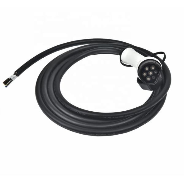 Buy 22KW 32A 480V IEC 62196-2 Extension Type 2 Tethered Cable For EV Charger at wholesale prices
