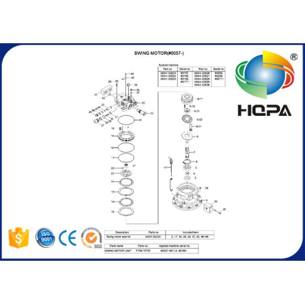 XKAY-00325 XKAY00325 Swing Motor Seal Kit for Hyundai R110-7 R140LC-7 R140W-7