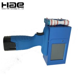 Blue Touch Screen Handheld Inkjet Printer For Carton Mark Batch Coding Lot