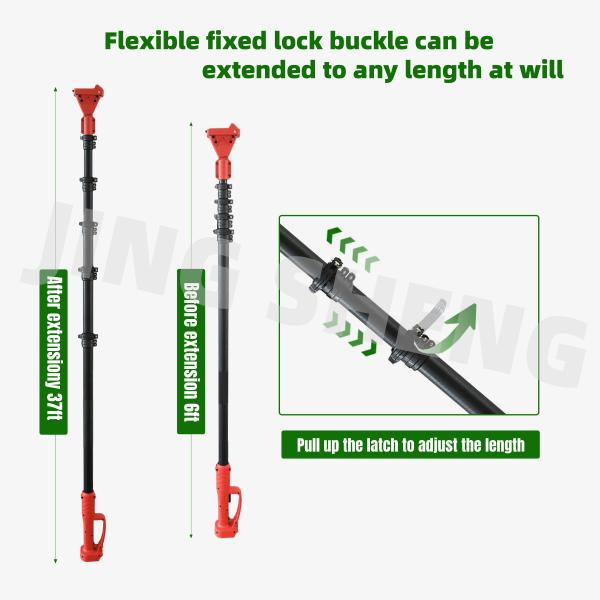 22ft Carbon Fiber Telescopic Electric Pole Chain Saw for Commercial Landscaping Battery Powered 2-Year Warranty