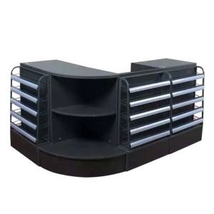 Customization Supermarket Register Counter Eco Friendly Cashier Counter