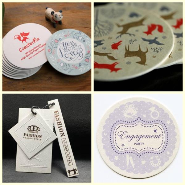 Two - Sided Bleached Uncoated Coaster Board 60pt 80pt Absorbent Paper