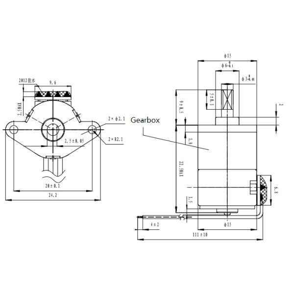 Lightweight High Torque Mini Dc Geared Stepper Motor , 15mm Planetary Stepper Motor15BY45