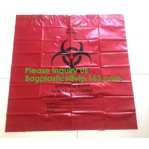 Biodegradable Dtrawstring Biohazard Bags Medical drawtape, Biological Hazard Bag