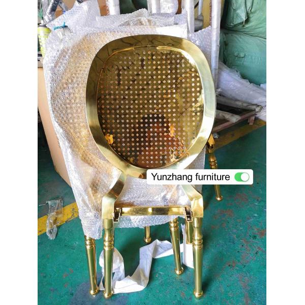 Buy Gold Wedding Banquet Chair Stainless Steel W50xD65xH92cm 6.5KGS at wholesale prices