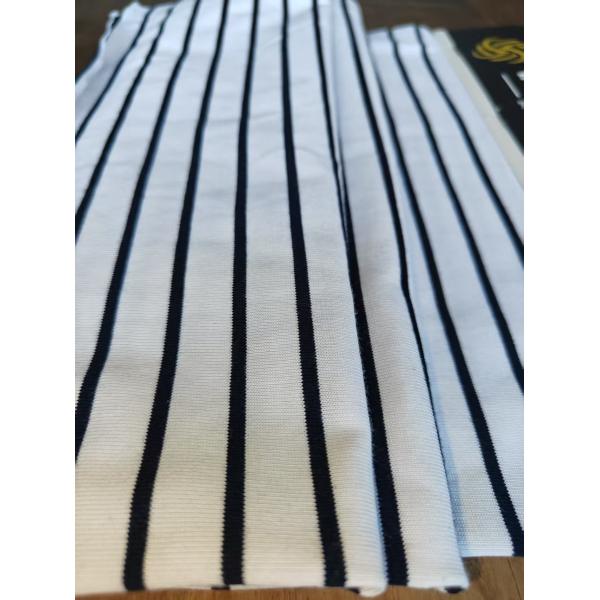 Breathable And Comfortable Not Easy To Fade Striped Material Fabric For T-Shirt