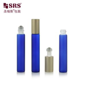 Quality 8ml Transparent Round Glass Applicator Cylinder Roller Ball Rollon Perfume Bottle for sale