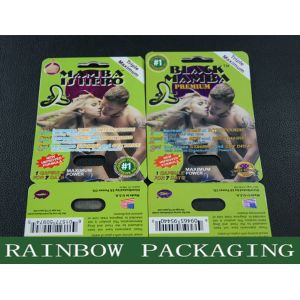 Black Mamba Sex Pills Packaging Blister Card Packaging for Men's Enhancement