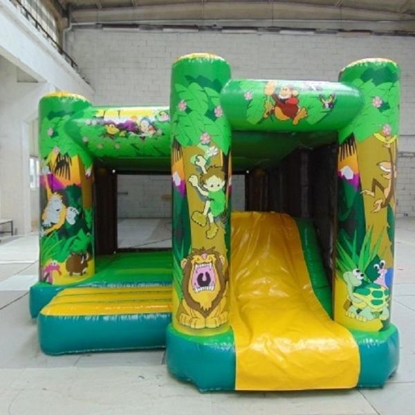 Commercial Jungle Inflatable Combo 2 In 1 Combo Bounce House With Side