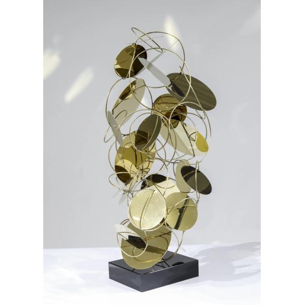 Sweet Design Modern Luxury Stainless Steel Rose Gold Floor Sculpture For Decor