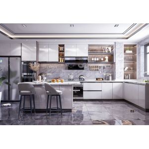 European Style Frameless Ready To Assemble Modular Modern Kitchen Cabinets