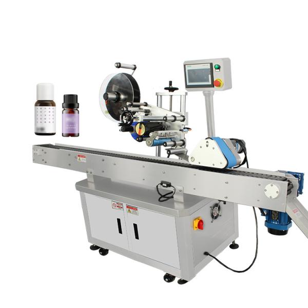 Automatic Horizontal Round Bottle Labeling Machine Top Label Applicator Machine