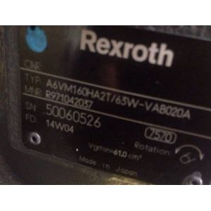 Variable displacement Rexroth A6VM160HA2T/63W-VAB020A hydraulic motor