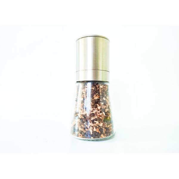Buy Reusable Refillable Condiments Glass Bottle Satinless Steel Lid Seasoning Grinder at wholesale prices