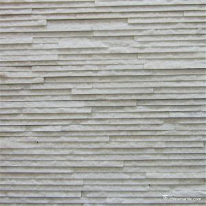 White Color Quartzite Stone Veneer For Wall Cladding Decoration Highly Durable