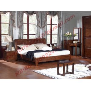 Quality Antique Solid Wood Bed in Wooden Bedroom Furniture sets for sale