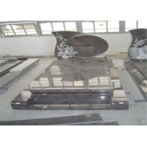Customized Granite Cemetery Monuments Sand Bast Words Extra Finish