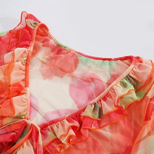 OEM maufactory European and American women's clothing polyester2023 Summer new sexy deep V -neck long sleeve t -shirt