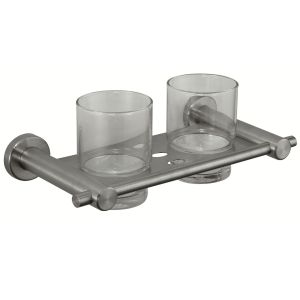 Luxury Double Toothbrush Tumbler Holder SUS304 Bathroom Accessories Set