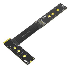 90 Degree M.2 NVMe SSD Extension Cable 64Gbps High Speed